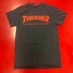 Vintage Y2K Thrasher Skateboarding Magazine San Francisco Black Shirt Size Small